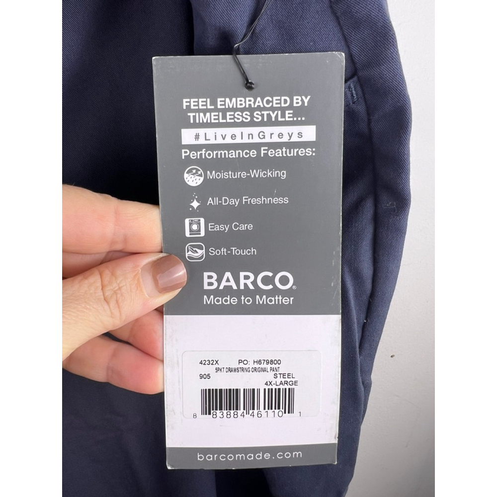 Grey's Anatomy by Barco 5-Pocket Drawstring Scrub Pants Steel Blue 4XL NWT - Picture 4 of 6